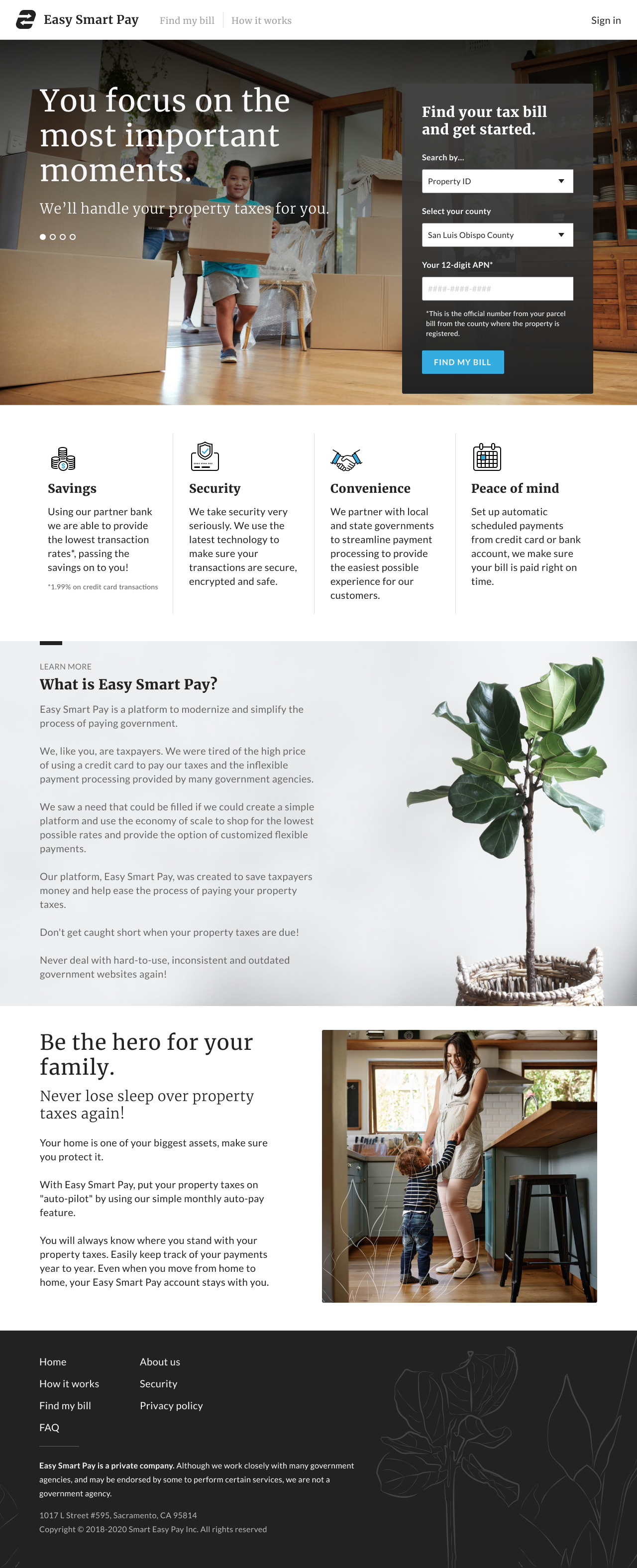 Easy Smart Pay home page