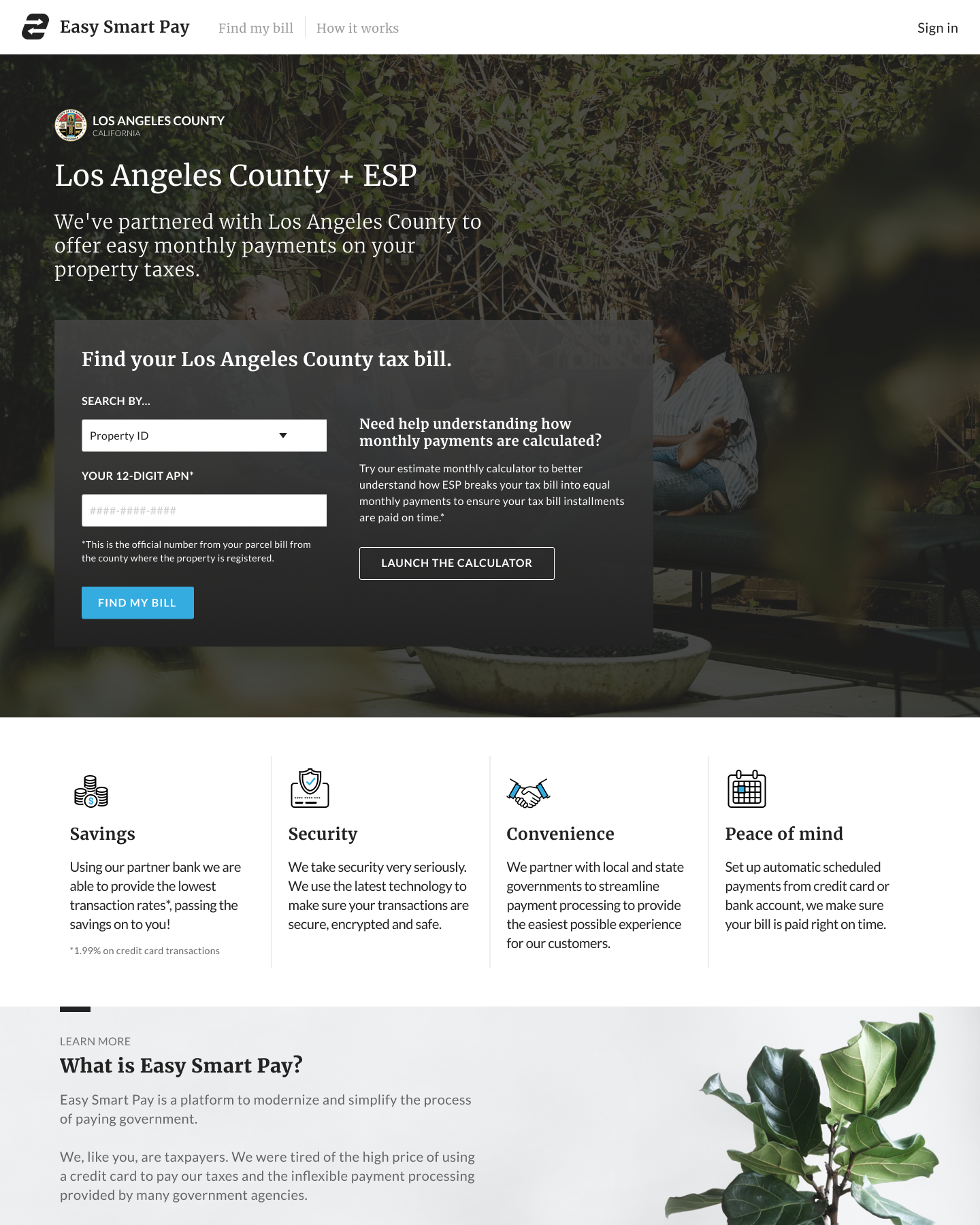 Easy Smart Pay — Los Angeles County partner landing page